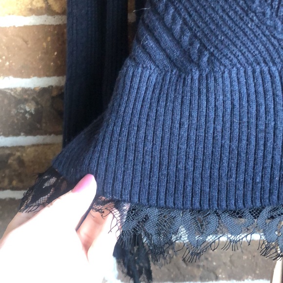Banana Republic x Olivia Palermo Blue Lace Trim Sweater - Picture 9 of 14